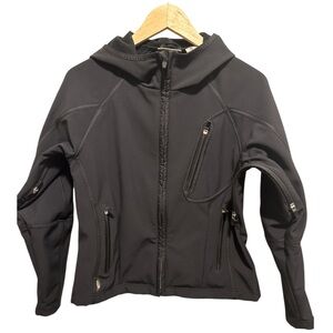 Obermeyer Black Hooded Ski Jacket, Size 8